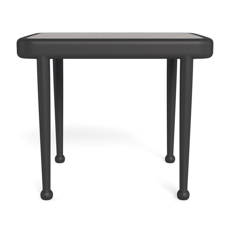 Andre Rectangle Side Table by Harbour in Aluminum Asteroid