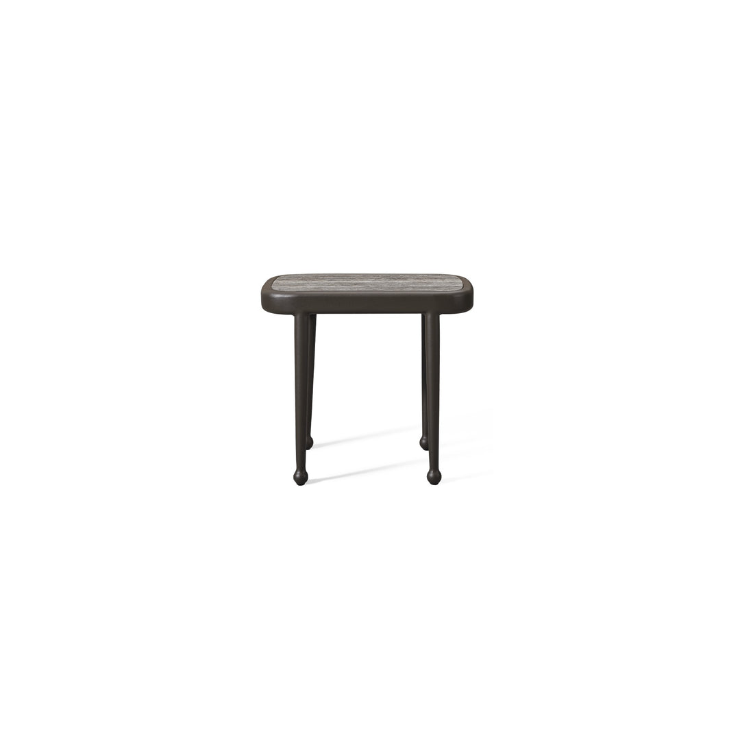 Andre Rectangle Side Table by Harbour in Aluminum Bronze