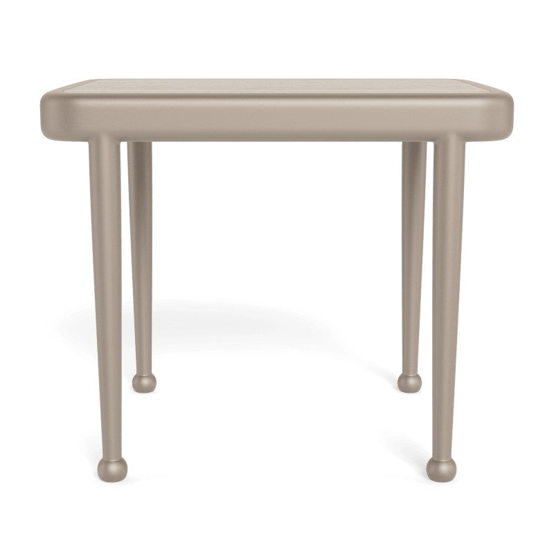 Andre Rectangle Side Table by Harbour in Aluminum Taupe