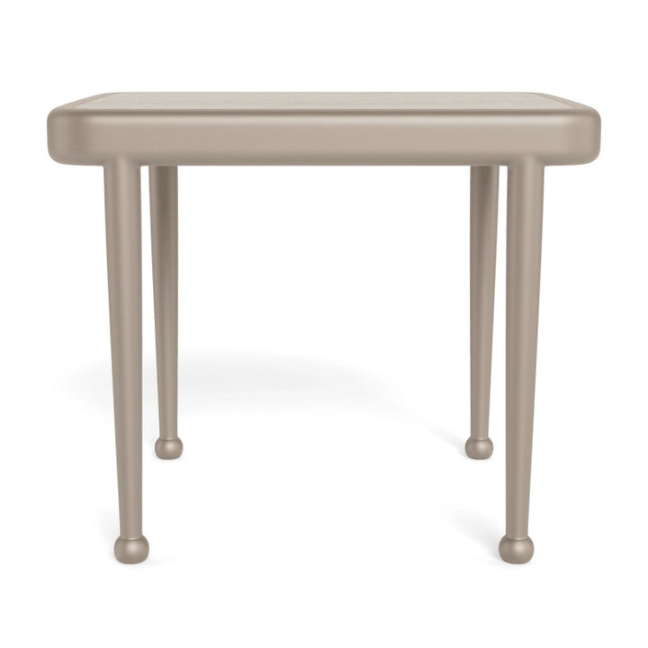Andre Rectangle Side Table by Harbour in Aluminum Taupe
