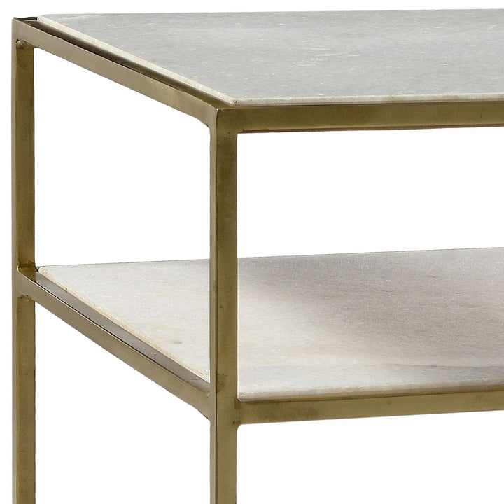 Heston Marble Shelf Side Table, detail 1 view