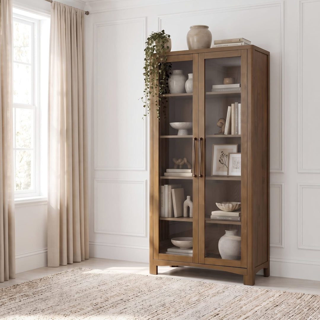Arden Curio Cabinet in Tavern Brown — lifestyle photo