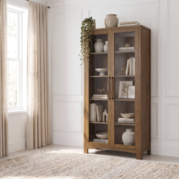 Arden Curio Cabinet in Tavern Brown — lifestyle photo