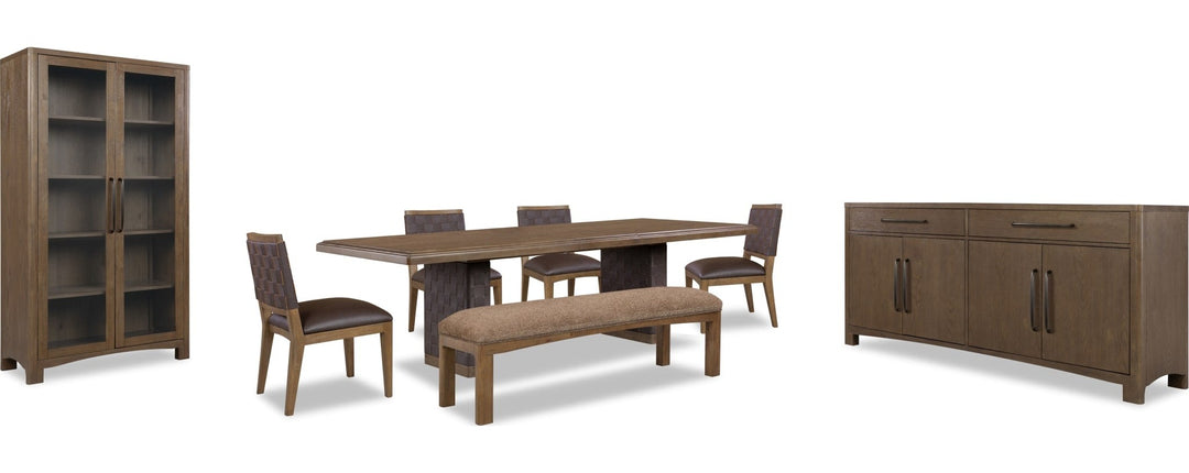 Arden Curio Cabinet in Tavern Brown — product view on a white background