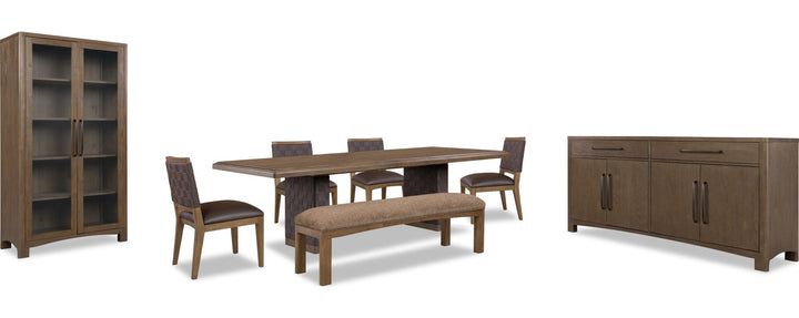Arden Curio Cabinet in Tavern Brown — product view on a white background