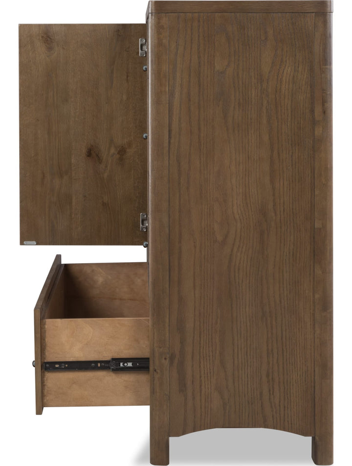 Arden Door Chest in Tavern Brown — side view