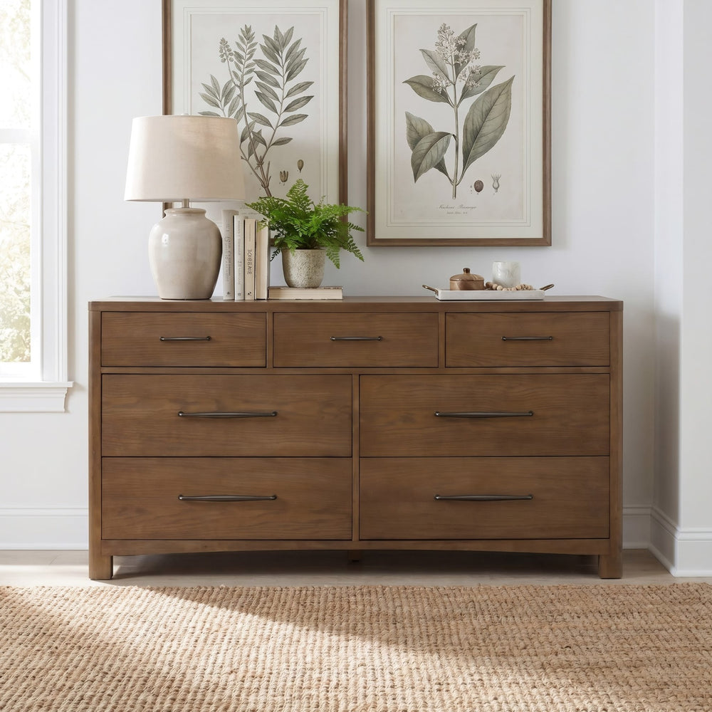 Arden Dresser in Tavern Brown — styled in a room