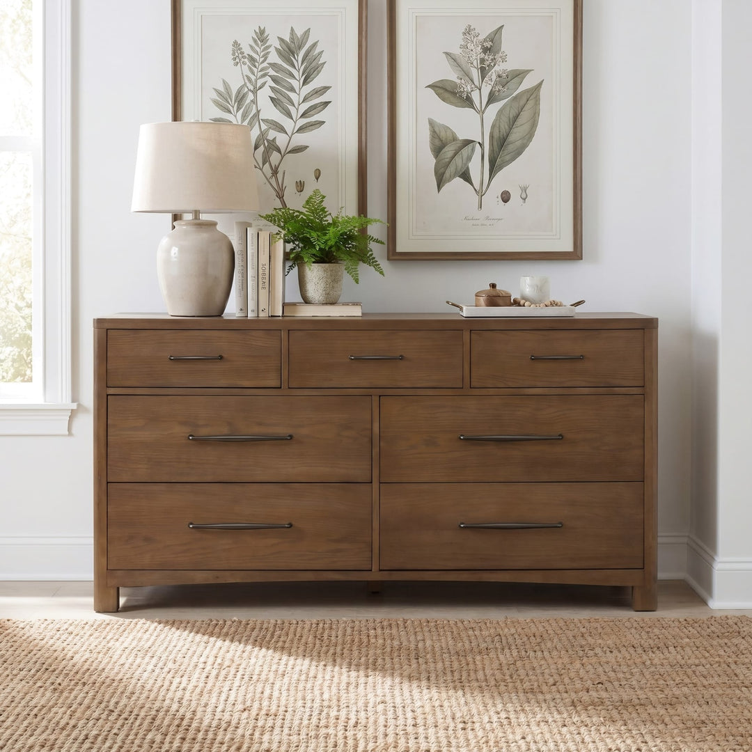 Arden Dresser in Tavern Brown — styled in a room