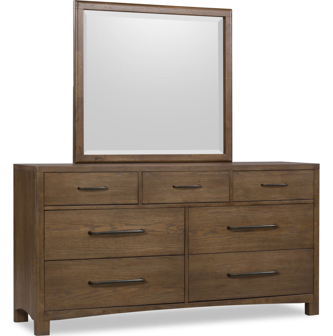 Arden Dresser in Tavern Brown — on a white background with the matching mirror (sold separately)