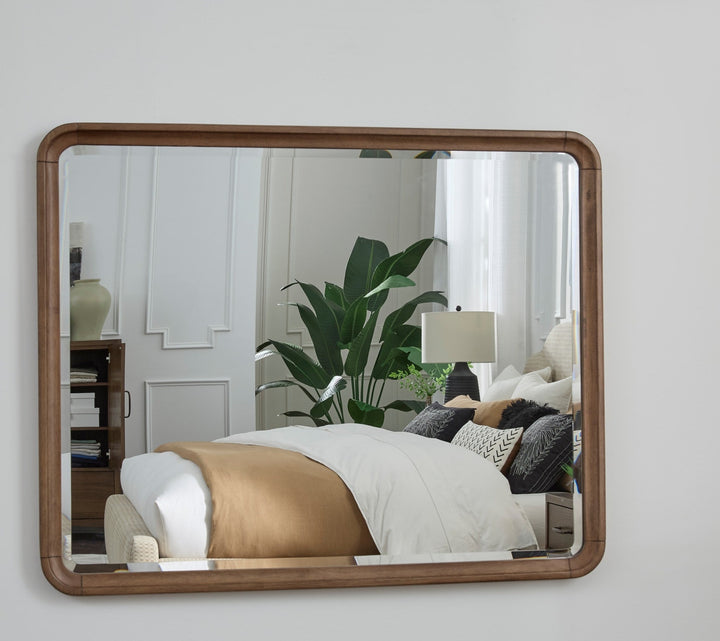 Arden Dresser Mirror in Tavern Brown — styled in a room