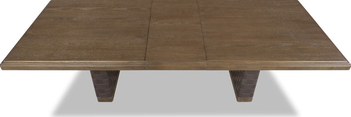 Arden Extendable Dining Table in Tavern Brown — lifestyle photo