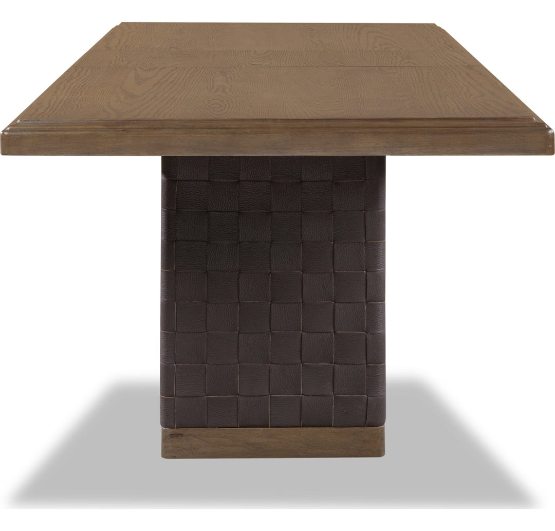 Arden Extendable Dining Table in Tavern Brown — product view on a white background