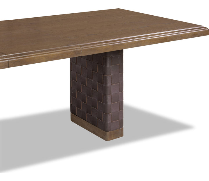 Arden Extendable Dining Table in Tavern Brown — product view on a white background
