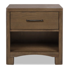 Arden One Drawer Nightstand by Modus in Tavern Brown — on a white background