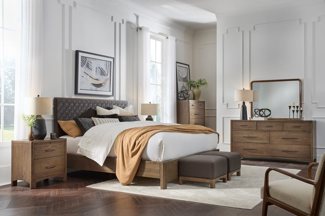 Arden Platform Bed styled in a bedroom