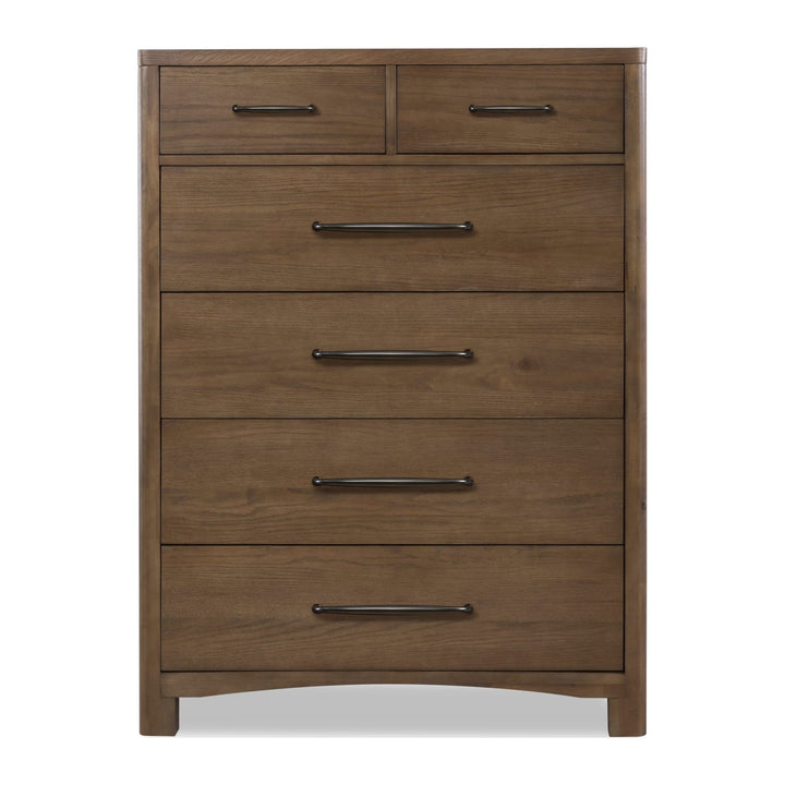 Arden Six Drawer Chest by Modus in Tavern Brown — on a white background