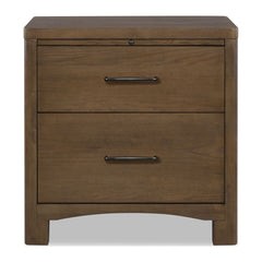Arden Two Drawer Nightstand by Modus in Tavern Brown — on a white background