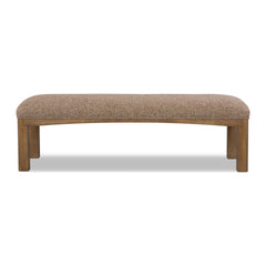 Arden Upholstered Dining Bench by Modus in Tavern Brown — product view on a white background