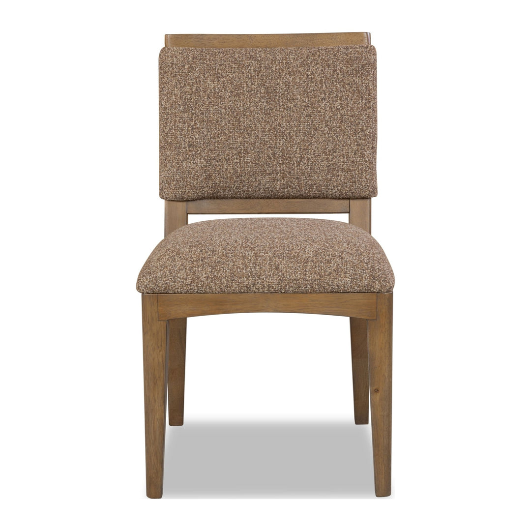 Arden Upholstered Side Chair by Modus in Tavern Brown — product view on a white background
