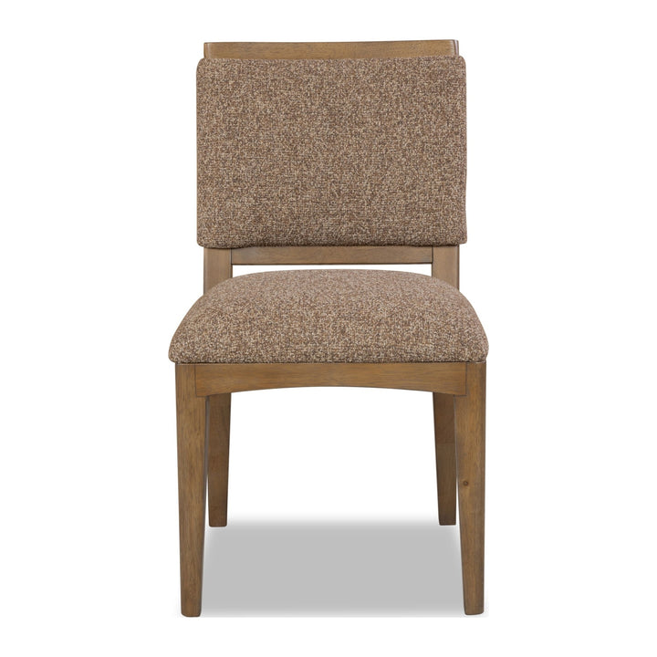 Arden Upholstered Side Chair by Modus in Tavern Brown — product view on a white background