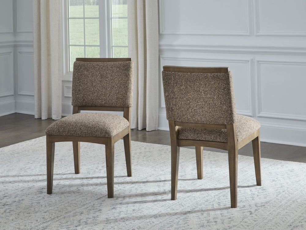 Arden Upholstered Side Chair in Tavern Brown — lifestyle photo