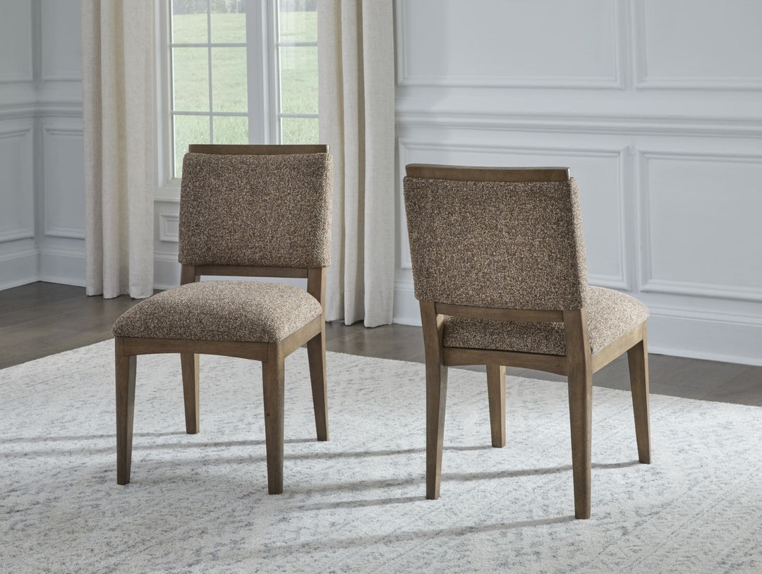 Arden Upholstered Side Chair in Tavern Brown — lifestyle photo