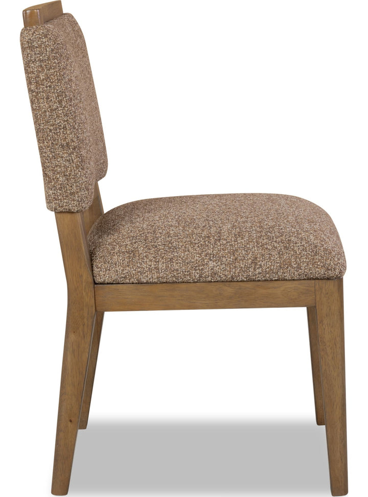 Arden Upholstered Side Chair in Tavern Brown — product view on a white background