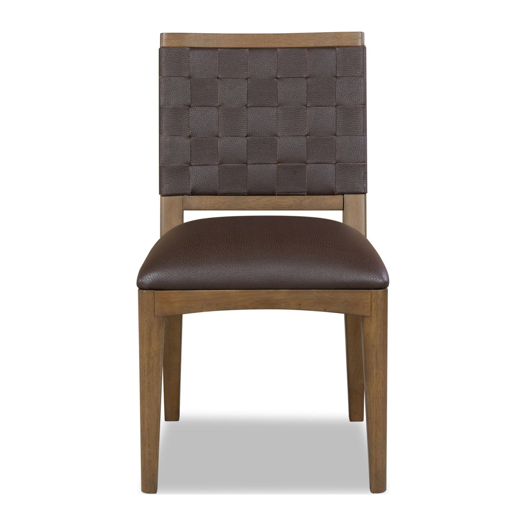Arden Woven Side Chair by Modus in Tavern Brown — product view on a white background