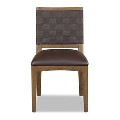 Arden Woven Side Chair by Modus in Tavern Brown — product view on a white background