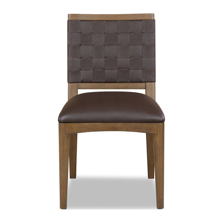 Arden Woven Side Chair by Modus in Tavern Brown — product view on a white background