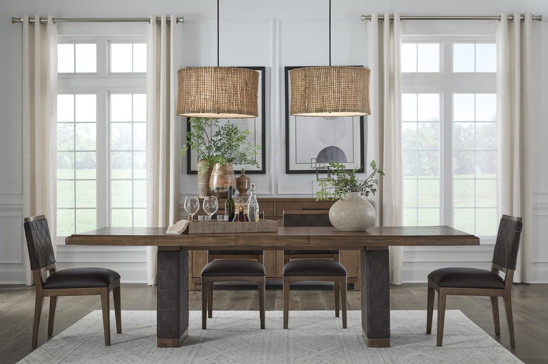 Arden Woven Side Chair in Tavern Brown — lifestyle photo