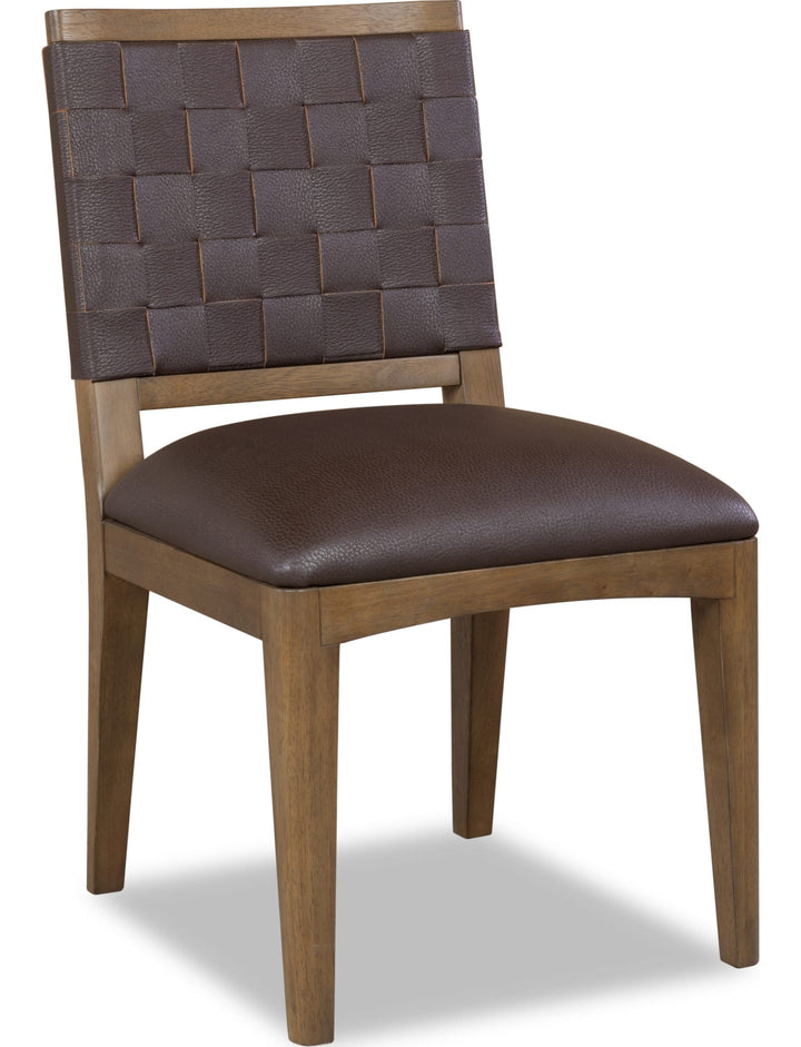 Arden Woven Side Chair in Tavern Brown — product view on a white background
