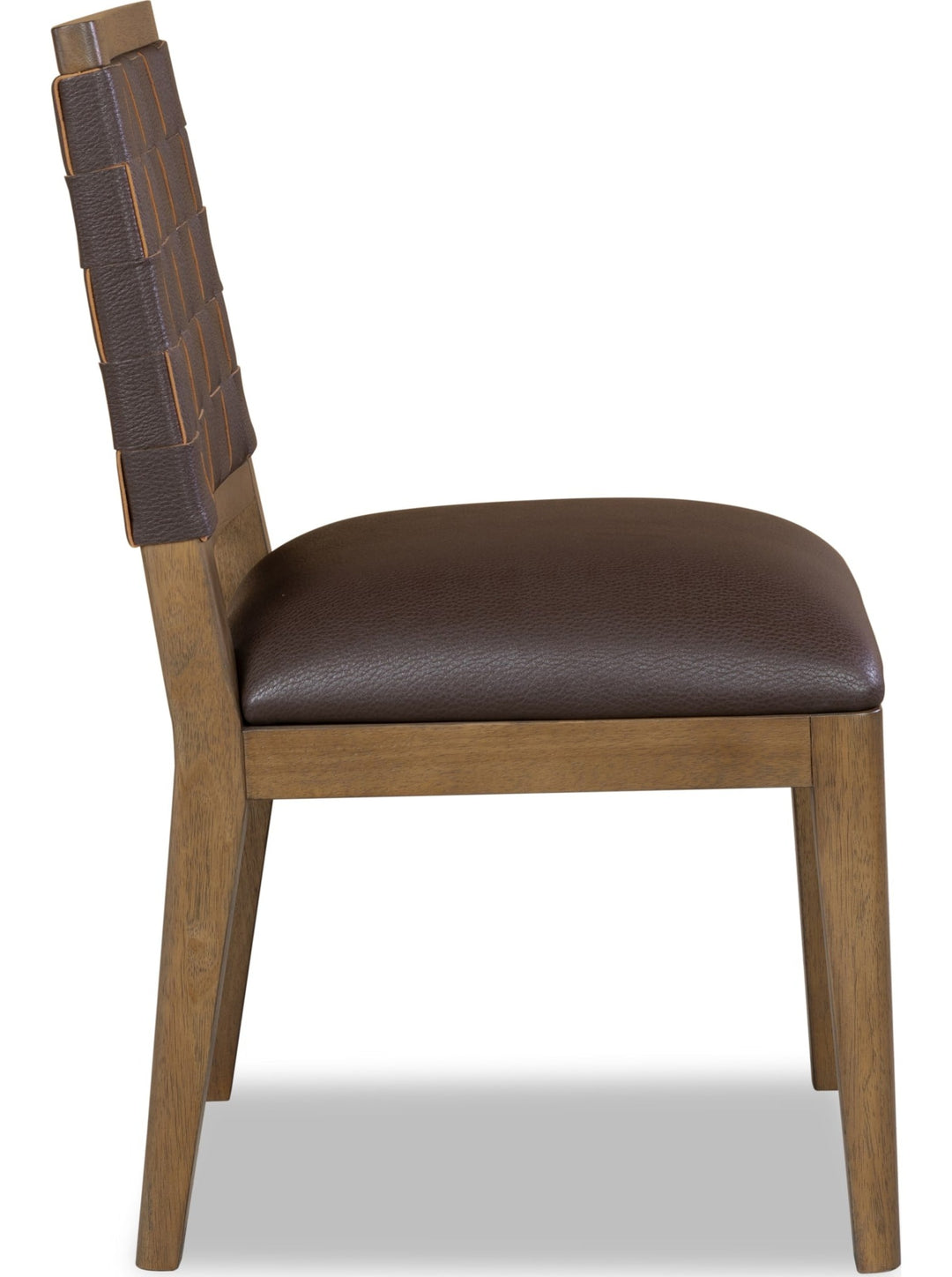 Arden Woven Side Chair in Tavern Brown — product view on a white background