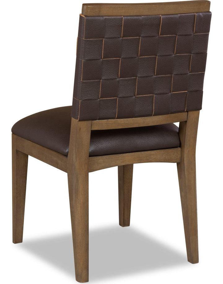 Arden Woven Side Chair in Tavern Brown — product view on a white background