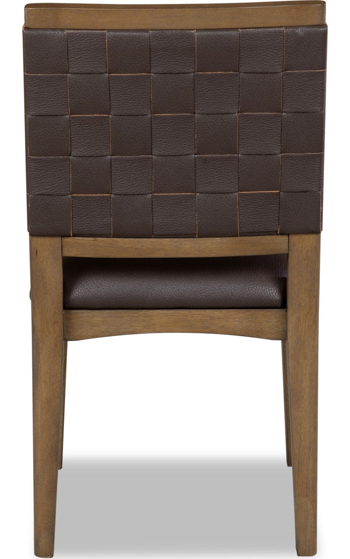 Arden Woven Side Chair in Tavern Brown — product view on a white background