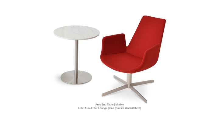 Ares End Table White Marble Soho Concept