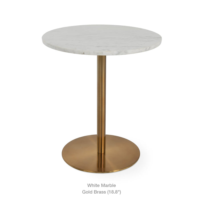 Ares End Table White Marble Soho Concept