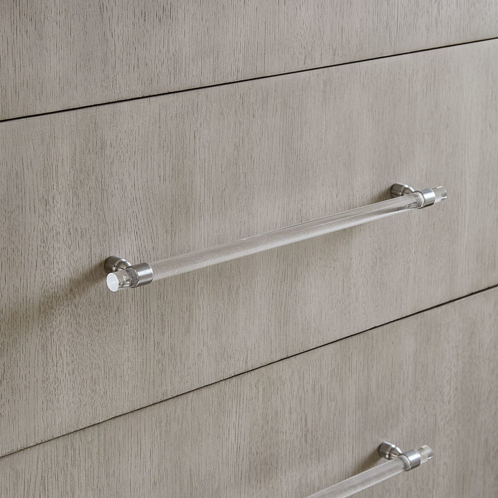 Argento Five Drawer Chest in Misty Grey — detail view