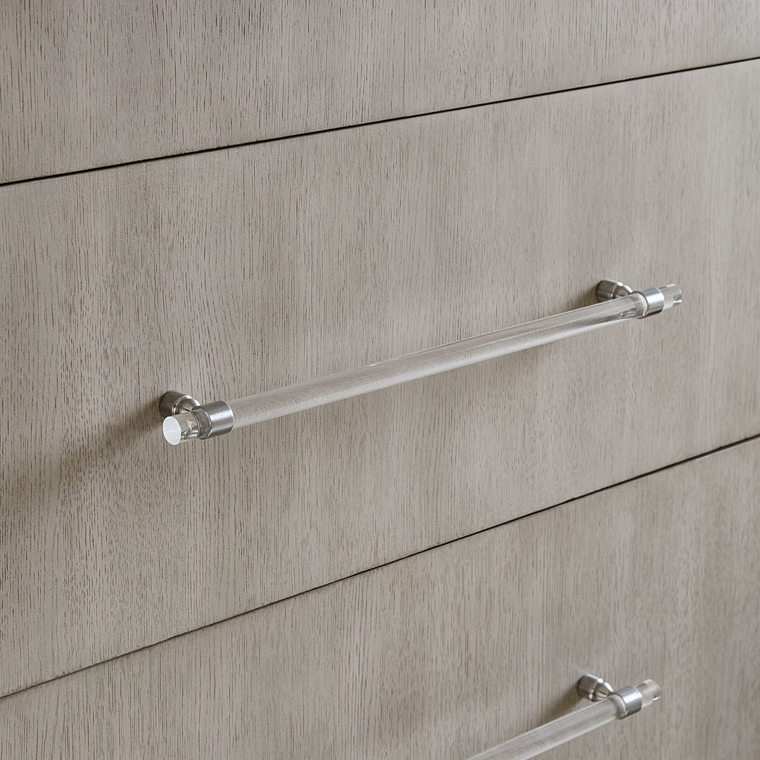 Argento Six Drawer Dresser in Misty Grey — detail view