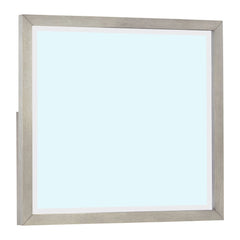 Argento Wall or Dresser Mirror by Modus in Misty Grey — on a white background