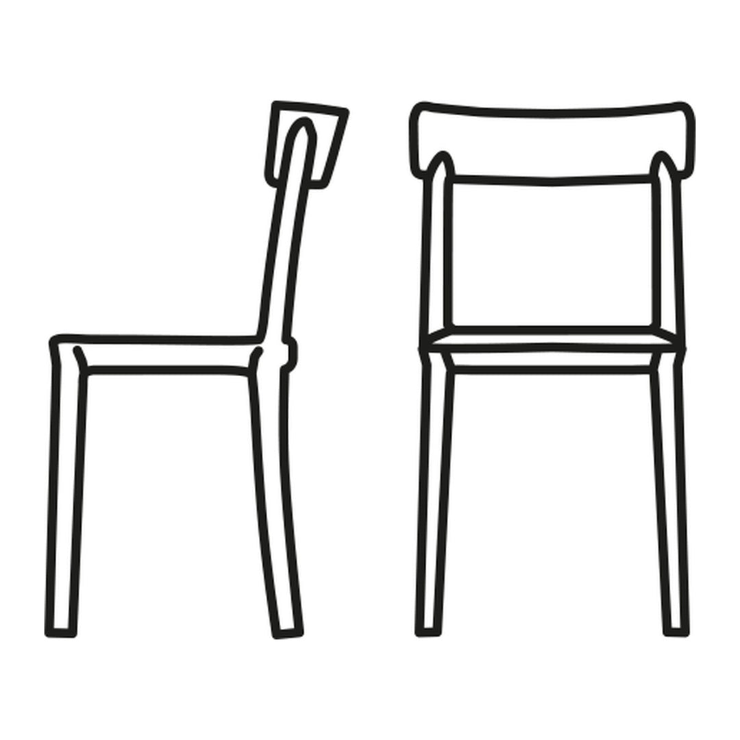 Argo Dining Chair by Connubia line drawing