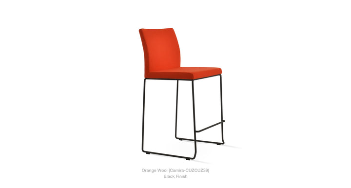 Aria Wire Stackable Stool side view