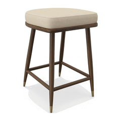 Ariane Walnut Wood Counter Stool Arditi Collection