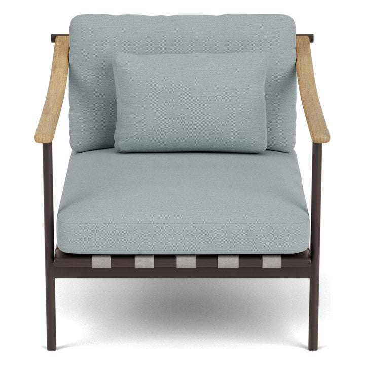 Around Deep Seating Single Module by Barlow Tyrie – Single Teak Arms / Forge Grey