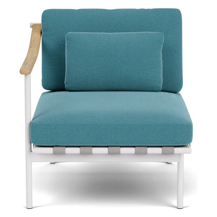 Around Deep Seating Single Module by Barlow Tyrie – Teak Left Arm / Arctic White