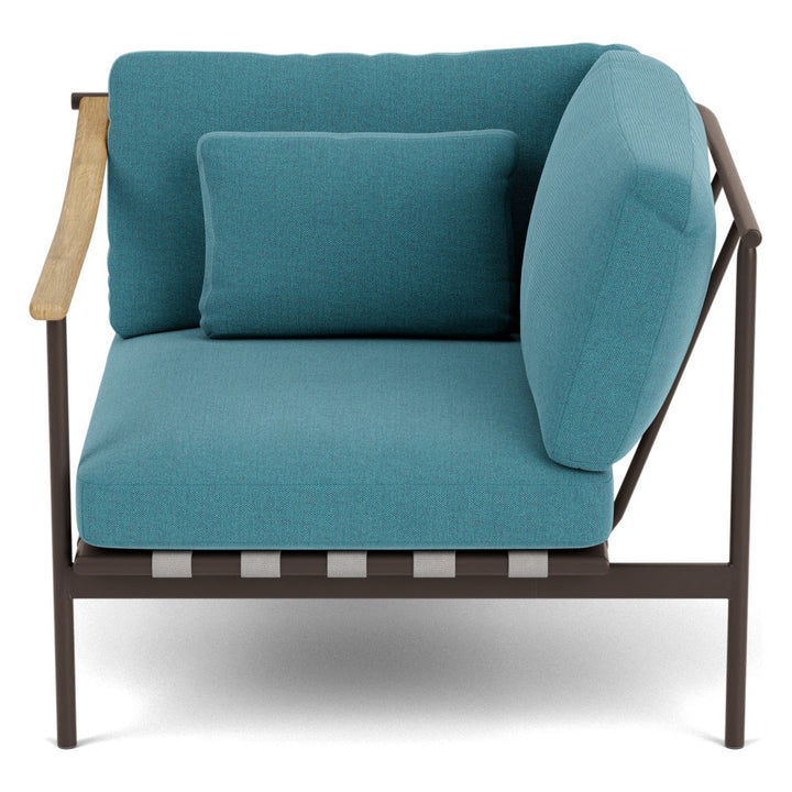 Around Deep Seating Single Module by Barlow Tyrie – Teak Left Arm / Aluminium Right Arm / Forge Grey