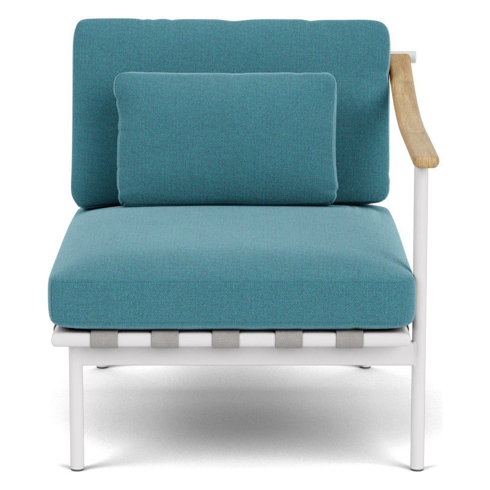 Around Deep Seating Single Module by Barlow Tyrie – Teak Right Arm / Arctic White