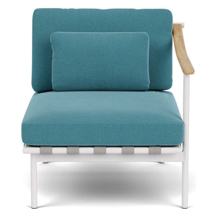 Around Deep Seating Single Module by Barlow Tyrie – Teak Right Arm / Arctic White