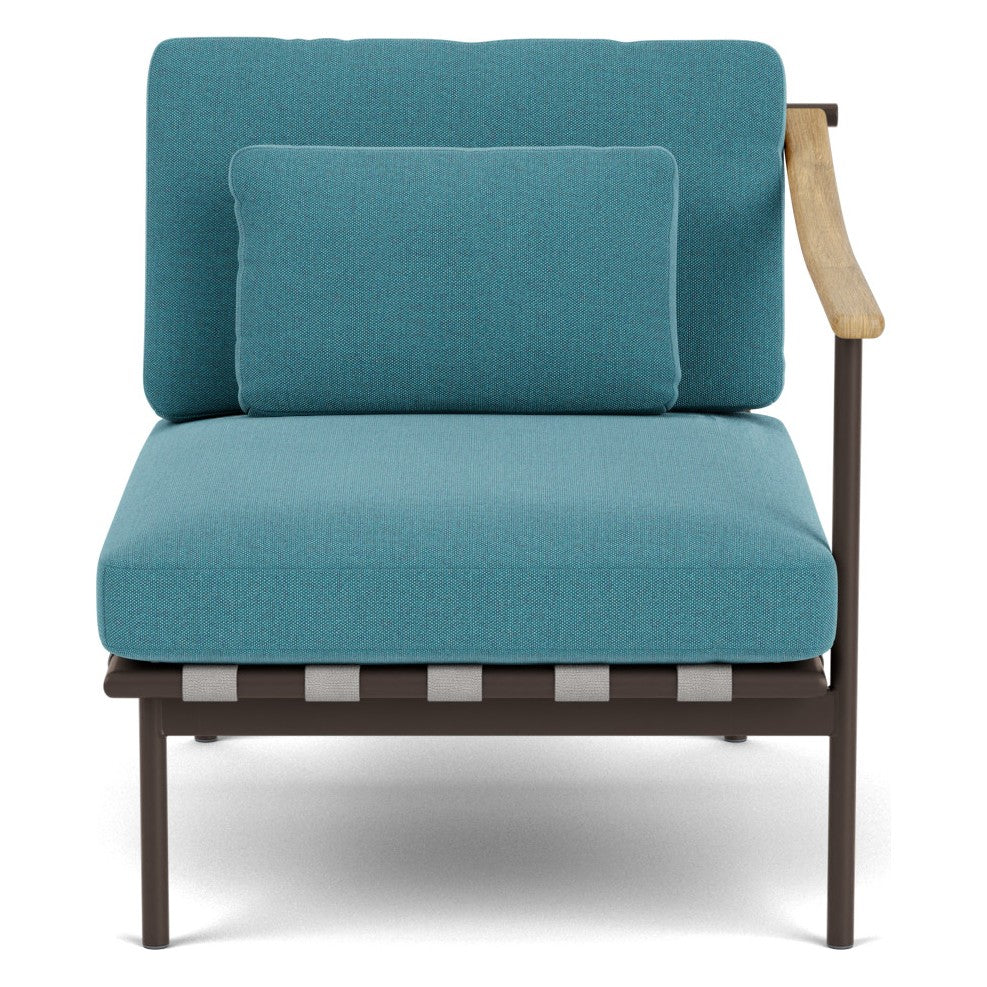 Around Deep Seating Single Module by Barlow Tyrie – Teak Right Arm / Forge Grey