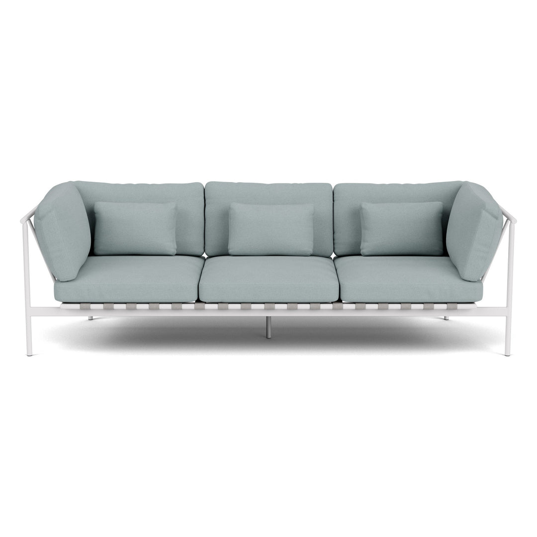 Around Deep Seating Triple Module by Barlow Tyrie – Aluminium Arms / Arctic White, white background